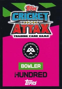 2023 Topps Cricket Attax The Hundred #7 Adam Milne Back