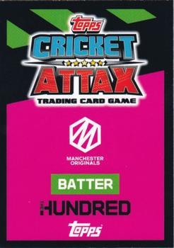 2023 Topps Cricket Attax The Hundred #20 Ashton Turner Back