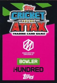 2023 Topps Cricket Attax The Hundred #24 Josh Little Back