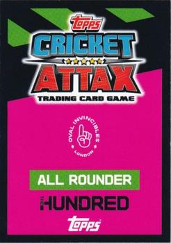 2023 Topps Cricket Attax The Hundred #36 Tom Curran Back