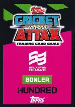 2023 Topps Cricket Attax The Hundred #46 Tymal Mills Back
