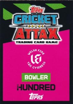 2023 Topps Cricket Attax The Hundred #64 David Payne Back