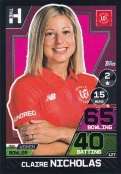 2023 Topps Cricket Attax The Hundred #127 Claire Nicholas Front