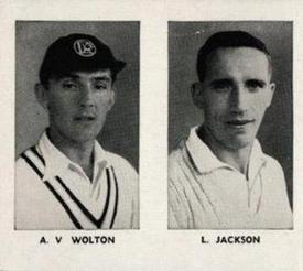 1956 D.C.Thomson The World's Best Cricketers (Adventure) Paired #9-12 Bert Wolton / Les Jackson Front