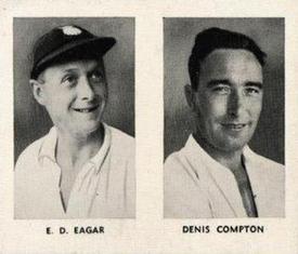 1956 D.C.Thomson The World's Best Cricketers (Adventure) Paired #14-17 Desmond Eagar / Denis Compton Front