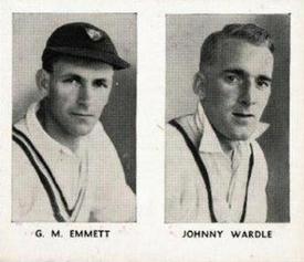 1956 D.C.Thomson The World's Best Cricketers (Hotspur) Paired #8-11 George Emmett / Johnny Wardle Front