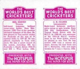 1956 D.C.Thomson The World's Best Cricketers (Hotspur) Paired #13-16 Charles Palmer / Neil Harvey Back