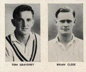 1956 D.C.Thomson The World's Best Cricketers (Rover) Paired #2-5 Tom Graveney / Brian Close Front