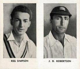 1956 D.C.Thomson The World's Best Cricketers (Rover) Paired #8-11 Reg Simpson / Jack Robertson Front