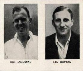 1956 D.C.Thomson The World's Best Cricketers (Rover) Paired #13-16 Bill Johnston / Len Hutton Front