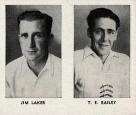 1956 D.C.Thomson The World's Best Cricketers (Rover) Paired #14-17 Jim Laker / Trevor Bailey Front