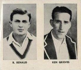 1956 D.C.Thomson The World's Best Cricketers (Wizard) Paired #13-16 Richie Benaud / Ken Grieves Front