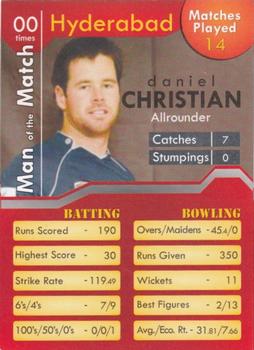 2011 Flip Cards IPL Cricket League #NNO Daniel Christian Front