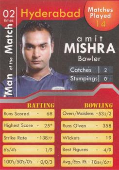 2011 Flip Cards IPL Cricket League #NNO Amit Mishra Front