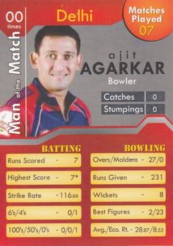 2011 Flip Cards IPL Cricket League #NNO Ajit Agarkar Front
