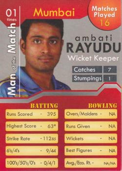 2011 Flip Cards IPL Cricket League #NNO Ambati Rayudu Front