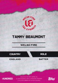 2023 Topps The Hundred #NNO Tammy Beaumont Back