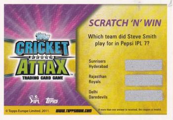 2015-16 Topps Cricket Attax IPL - Scratch 'N' Win #NNO Steve Smith Front