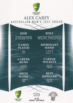 2023-24 TLA Traders Cricket Australia Luxe #001 Alex Carey Back