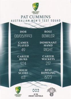 2023-24 TLA Traders Cricket Australia Luxe #002 Pat Cummins Back