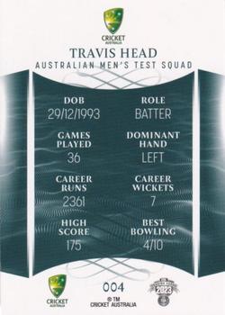 2023-24 TLA Traders Cricket Australia Luxe #004 Travis Head Back