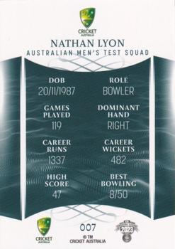 2023-24 TLA Traders Cricket Australia Luxe #007 Nathan Lyon Back