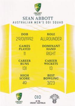 2023-24 TLA Traders Cricket Australia Luxe #010 Sean Abbott Back