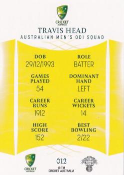2023-24 TLA Traders Cricket Australia Luxe #012 Travis Head Back