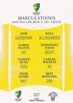 2023-24 TLA Traders Cricket Australia Luxe #017 Marcus Stoinis Back