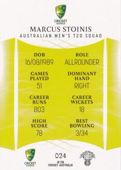 2023-24 TLA Traders Cricket Australia Luxe #024 Marcus Stoinis Back