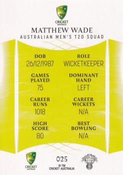 2023-24 TLA Traders Cricket Australia Luxe #025 Matthew Wade Back