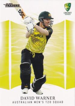2023-24 TLA Traders Cricket Australia Luxe #026 David Warner Front