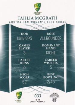 2023-24 TLA Traders Cricket Australia Luxe #033 Tahlia McGrath Back