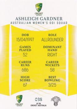 2023-24 TLA Traders Cricket Australia Luxe #038 Ashleigh Gardner Back