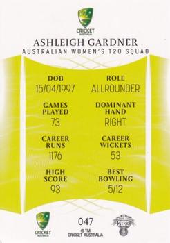 2023-24 TLA Traders Cricket Australia Luxe #047 Ashleigh Gardner Back