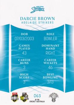 2023-24 TLA Traders Cricket Australia Luxe #063 Darcie Brown Back