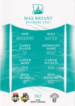 2023-24 TLA Traders Cricket Australia Luxe #067 Max Bryant Back