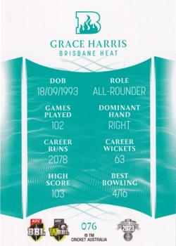2023-24 TLA Traders Cricket Australia Luxe #076 Grace Harris Back