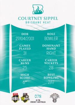 2023-24 TLA Traders Cricket Australia Luxe #078 Courtney Sippel Back