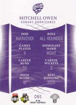 2023-24 TLA Traders Cricket Australia Luxe #085 Mitchell Owen Back