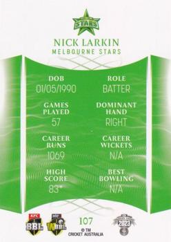 2023-24 TLA Traders Cricket Australia Luxe #107 Nick Larkin Back