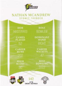 2023-24 TLA Traders Cricket Australia Luxe #142 Nathan McAndrew Back