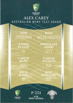 2023-24 TLA Traders Cricket Australia Luxe - Silver #P 001 Alex Carey Back