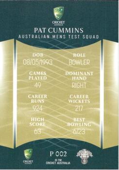 2023-24 TLA Traders Cricket Australia Luxe - Silver #P 002 Pat Cummins Back