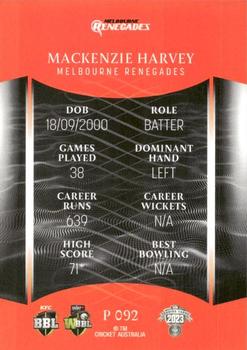 2023-24 TLA Traders Cricket Australia Luxe - Silver #P 092 Mackenzie Harvey Back