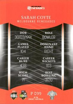 2023-24 TLA Traders Cricket Australia Luxe - Silver #P 099 Sarah Coyte Back
