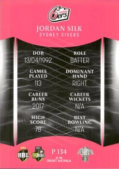 2023-24 TLA Traders Cricket Australia Luxe - Silver #P 134 Jordan Silk Back