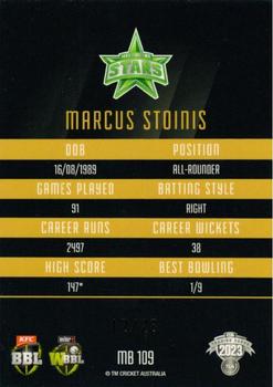 2023-24 TLA Traders Cricket Australia Luxe - Mojo Black Diamond #MB109 Marcus Stoinis Back