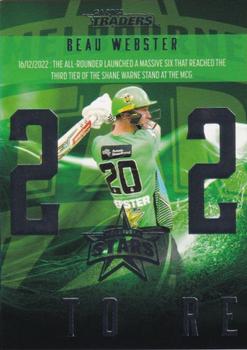 2023-24 TLA Traders Cricket Australia Luxe - 22/23 Season To Remember #STR 14 Beau Webster Front