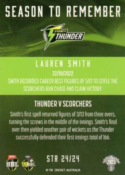 2023-24 TLA Traders Cricket Australia Luxe - 22/23 Season To Remember #STR 24 Lauren Smith Back